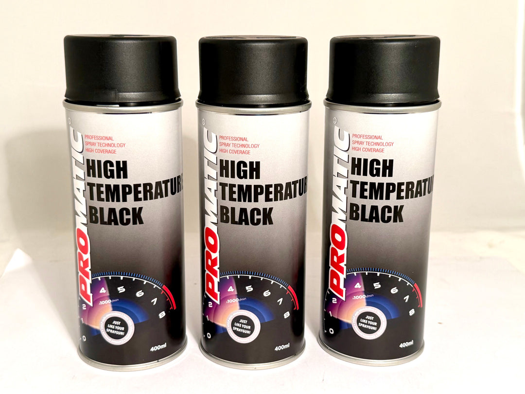 Aerosol Black "Matt Heat Proof" 400ml, For use on Boilers. up to 600deg c