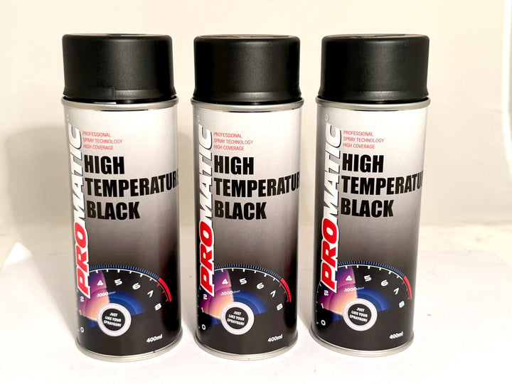 Aerosol Black "Matt Heat Proof" 400ml, For use on Boilers. up to 600deg c