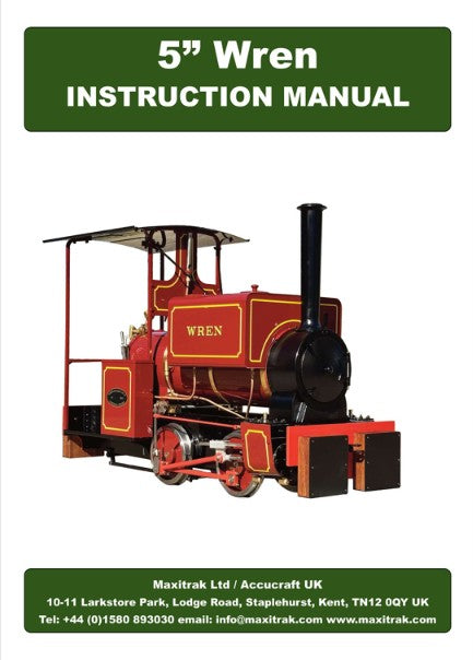 Maxitrak Wren locomotive 5" gauge Instruction Manual