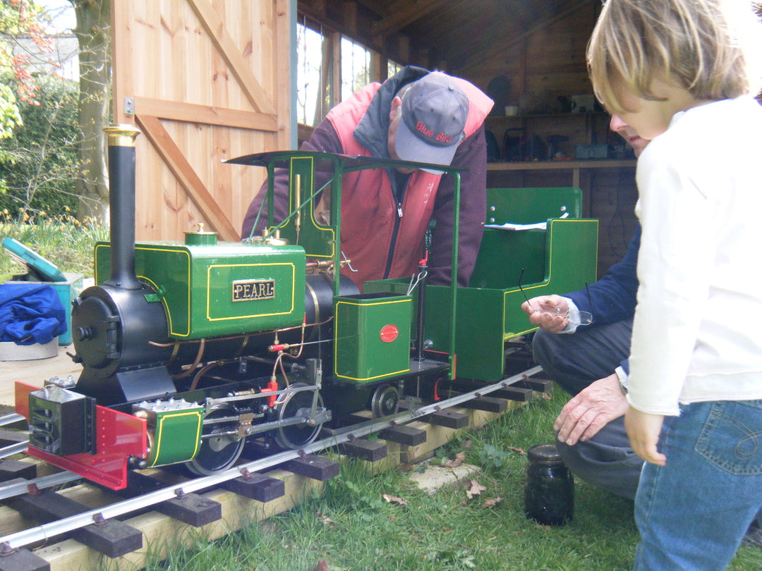 Maxitrak 5" &amp; 7 1/4" Pearl Live Steam Locomotive