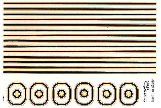 BR/GWR orange/black/orange lining & corners