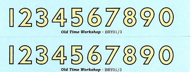 BR loco numbers 1.1/16"� high