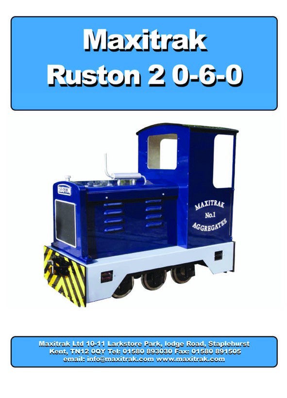 Ruston II 7 1/4" gauge Instruction Manual 2014