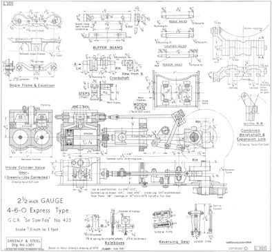 2 1/2" Gauge L301 Cylinder & Valve Gear